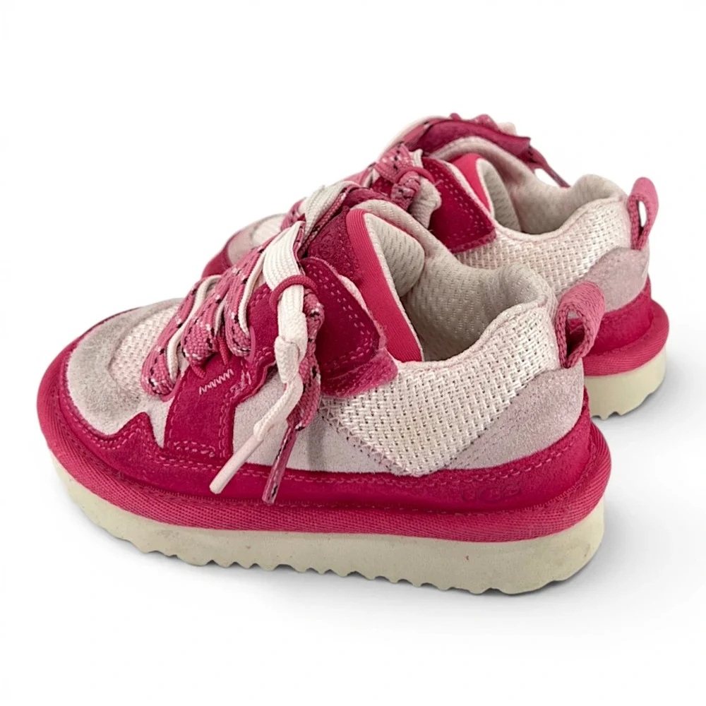 UGG T Lo Lowmel Toddler Pink Suede Sneakers Size 8